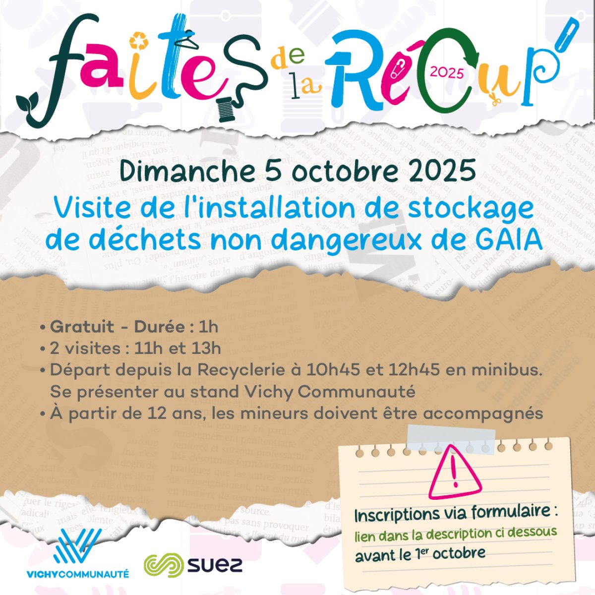 Faites de la récup 2025 visite installation gaia